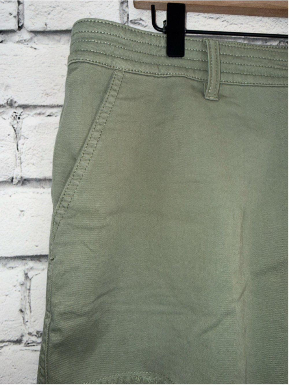 Women's Prana Green Shorts Sancho Shorts Raw Hem size 14 NEW 5’ in Inseam - Picture 5 of 12